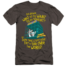 Pinky And The Brain The World - Men's Premium Slim Fit T-Shirt Men's Premium Slim Fit T-Shirt Pinky and The Brain   