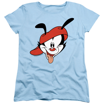 Light blue women's t-shirt with Animaniacs Wakko Head graphic
