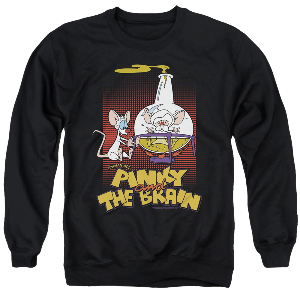 Pinky And The Brain Lab Flask - Men's Crewneck Sweatshirt Men's Crewneck Sweatshirt Pinky and The Brain   