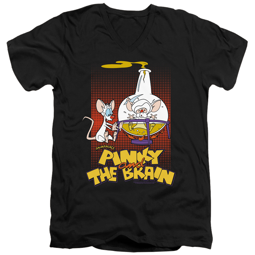 Pinky And The Brain Lab Flask - Men's V-Neck T-Shirt Men's V-Neck T-Shirt Pinky and The Brain   