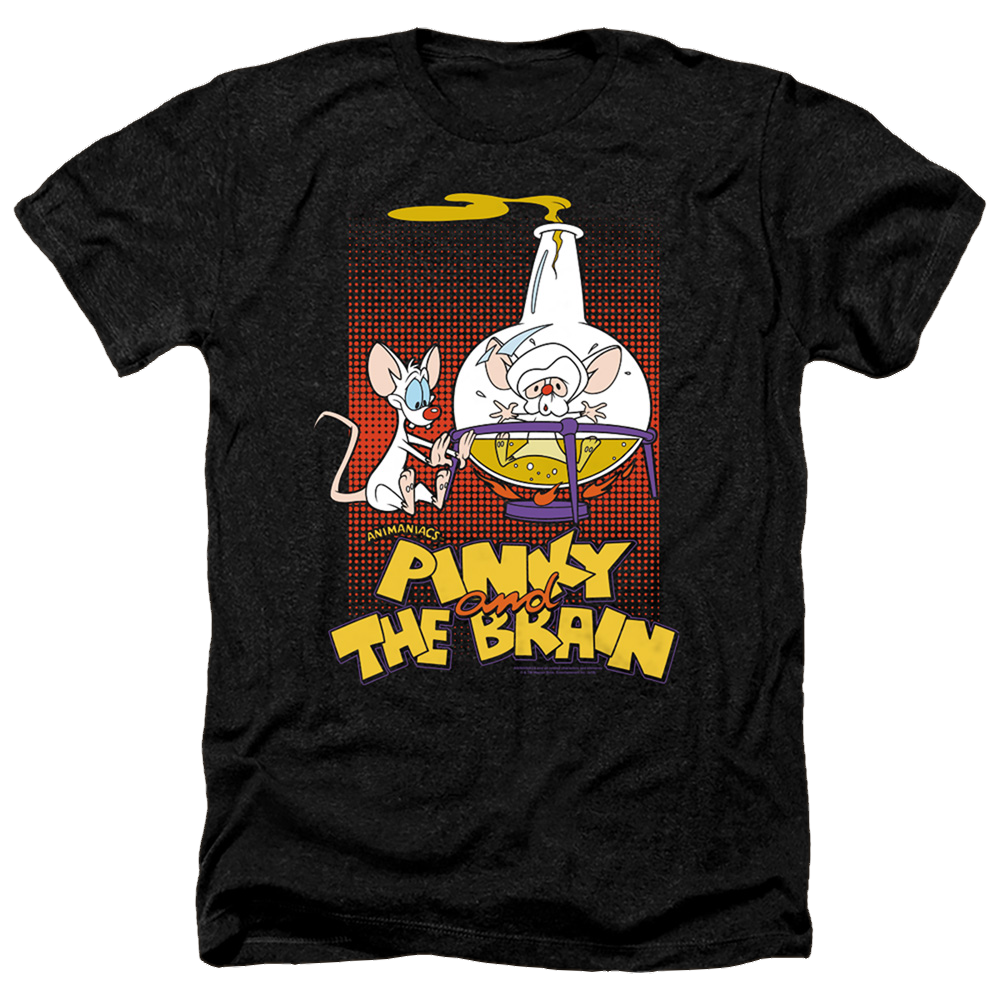 Pinky And The Brain Lab Flask - Men's Heather T-Shirt Men's Heather T-Shirt Pinky and The Brain   