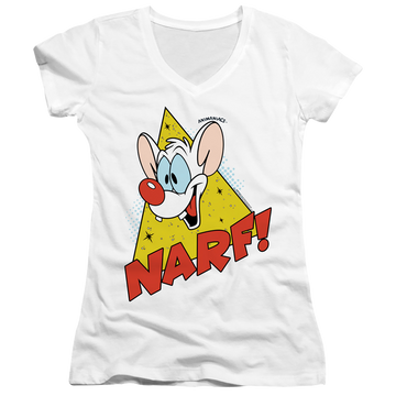 Pinky And The Brain Narf - Juniors V-Neck T-Shirt Juniors V-Neck T-Shirt Pinky and The Brain   