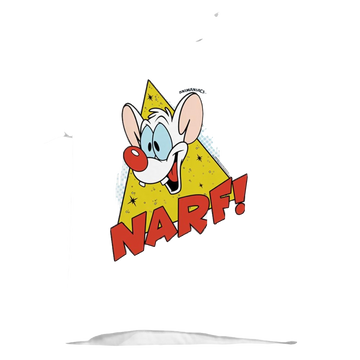 White kid's t-shirt for ages 4 to 7 with Pinky and The Brain Narf graphic