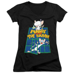 Pinky And The Brain Ol Standard - Juniors V-Neck T-Shirt Juniors V-Neck T-Shirt Pinky and The Brain   