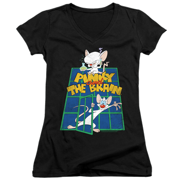 Pinky And The Brain Ol Standard - Juniors V-Neck T-Shirt Juniors V-Neck T-Shirt Pinky and The Brain   