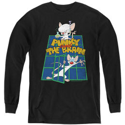 Pinky And The Brain Ol Standard - Youth Long Sleeve T-Shirt Youth Long Sleeve T-Shirt Pinky and The Brain   