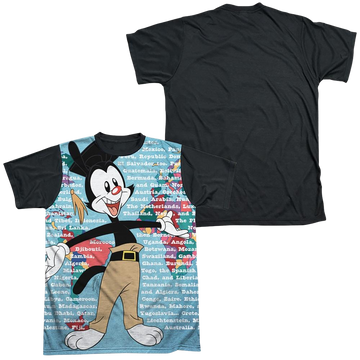 Animaniacs Yakko World men's black back t-shirt