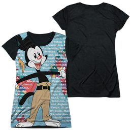 Animaniacs Yakko World - Juniors Black Back T-Shirt Juniors Black Back T-Shirt Animaniacs   
