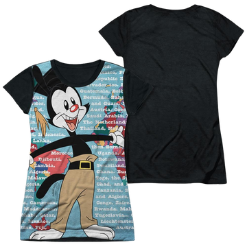 Animaniacs Yakko World juniors black back t-shirt