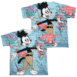 Animaniacs Yakko World (Front/Back Print) - Youth All-Over Print T-Shirt Youth All-Over Print T-Shirt (Ages 8-12) Animaniacs   