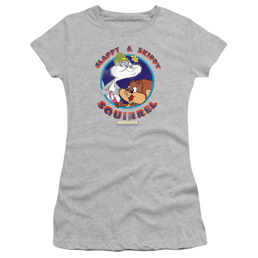 Animaniacs Slappy And Skippy Squirrel - Juniors T-Shirt Juniors T-Shirt Animaniacs   