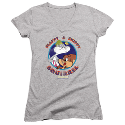Animaniacs Slappy And Skippy Squirrel - Juniors V-Neck T-Shirt Juniors V-Neck T-Shirt Animaniacs   