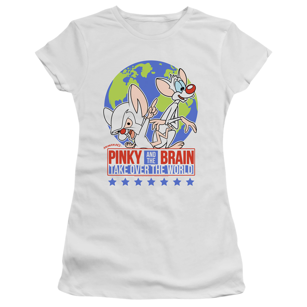Pinky And The Brain Campaign - Juniors T-Shirt Juniors T-Shirt Pinky and The Brain   