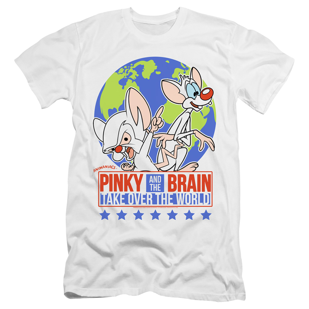 Pinky And The Brain Campaign - Men's Premium Slim Fit T-Shirt Men's Premium Slim Fit T-Shirt Pinky and The Brain   