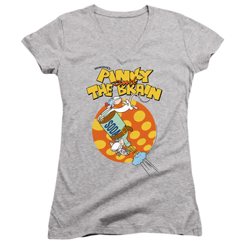 Pinky And The Brain Soda - Juniors V-Neck T-Shirt Juniors V-Neck T-Shirt Pinky and The Brain   