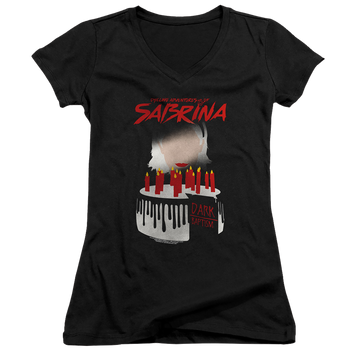 Chilling Adventures Of Sabrina Dark Baptism - Juniors V-Neck T-Shirt Juniors V-Neck T-Shirt Chilling Adventures of Sabrina   