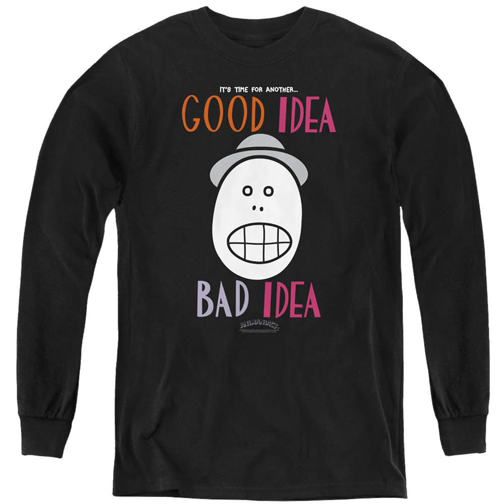 Animaniacs Good Idea Bad Idea - Youth Long Sleeve T-Shirt Youth Long Sleeve T-Shirt Animaniacs   