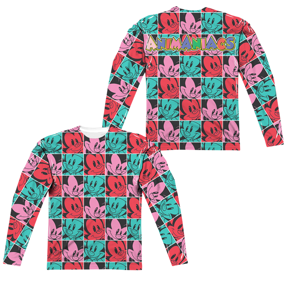 Animaniacs Squares (Front/Back Print) - Men's All-Over Print Long Sleeve Men's All-Over Print Long Sleeve Animaniacs   