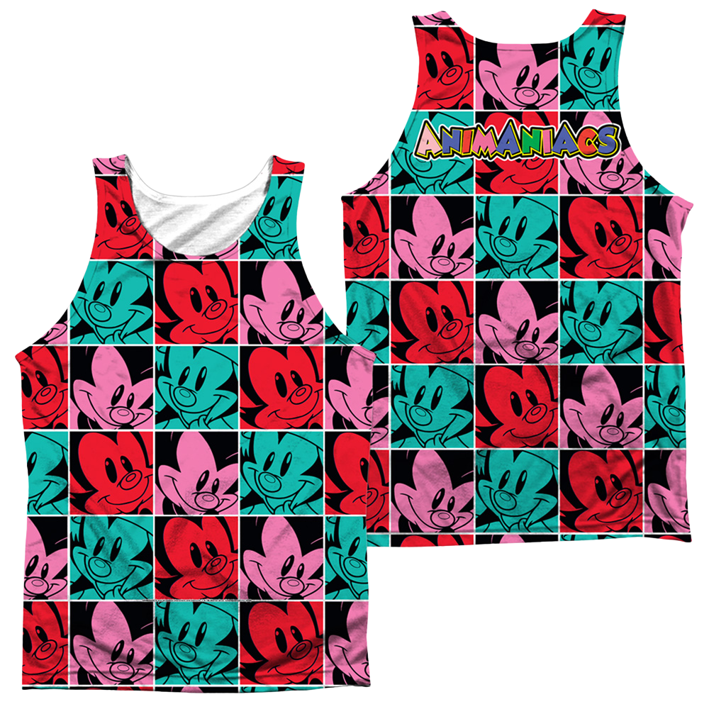 Animaniacs Squares (Front/Back Print) - Men's All Over Print Tank Top Men's All Over Print Tank Animaniacs   