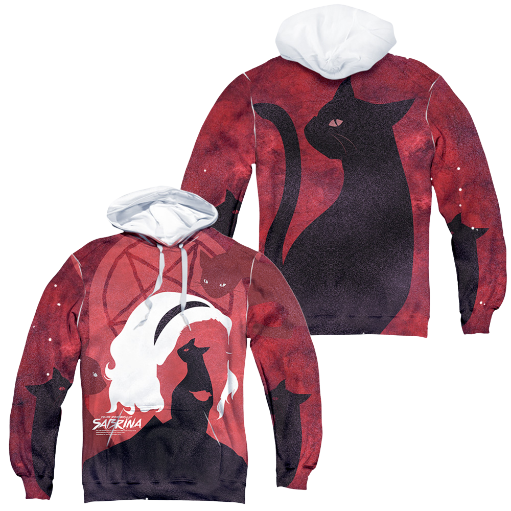 Chilling Adventures Of Sabrina Cats (Front/Back Print) - All-Over Print Pullover Hoodie All-Over Print Pullover Hoodie Chilling Adventures of Sabrina   