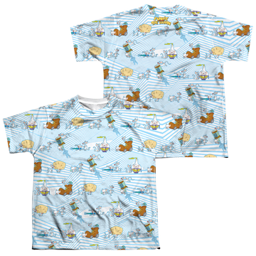 Pinky and The Brain Experiments (F/B) youth all-over print t-shirt for ages 8 to 12
