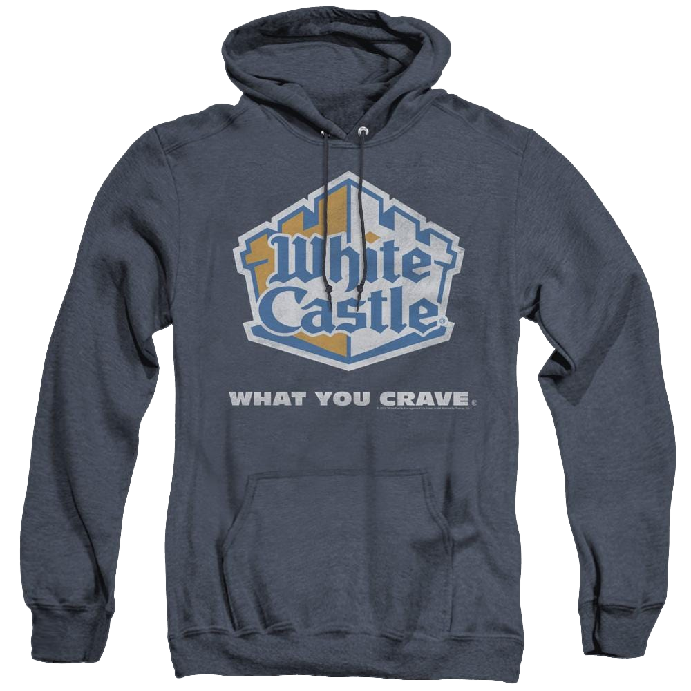 White Castle Distressed Logo - Heather Pullover Hoodie Heather Pullover Hoodie White Castle   