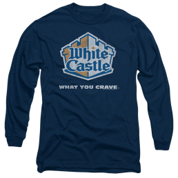 White Castle Distressed Logo - Men's Long Sleeve T-Shirt Men's Long Sleeve T-Shirt White Castle   