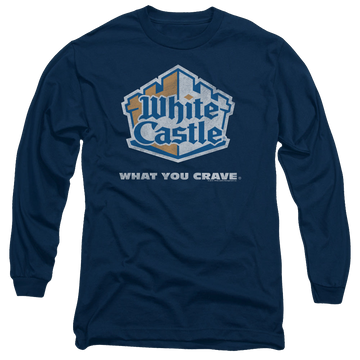 White Castle Distressed Logo - Men's Long Sleeve T-Shirt Men's Long Sleeve T-Shirt White Castle   