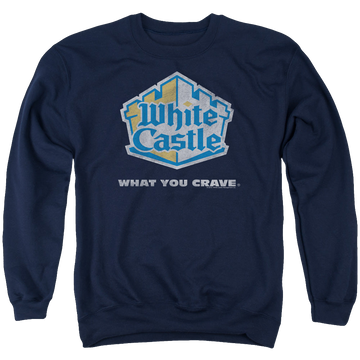 White Castle Distressed Logo - Men's Crewneck Sweatshirt Men's Crewneck Sweatshirt White Castle   