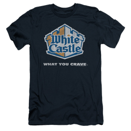 White Castle Distressed Logo - Men's Slim Fit T-Shirt Men's Slim Fit T-Shirt White Castle   