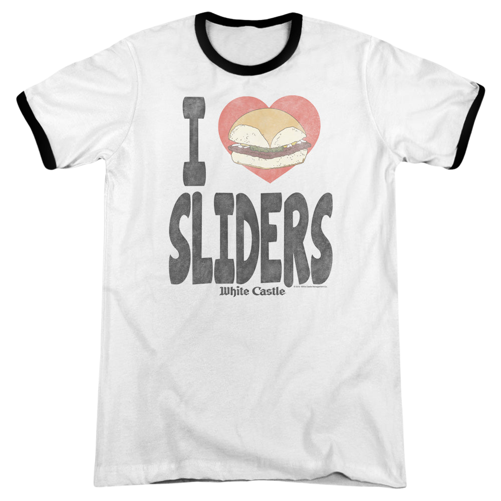 White Castle I Heart Sliders - Men's Ringer T-Shirt Men's Ringer T-Shirt White Castle   