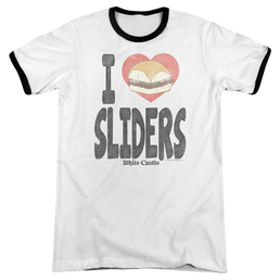 White Castle I Heart Sliders - Men's Ringer T-Shirt Men's Ringer T-Shirt White Castle   