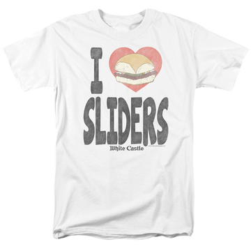 White Castle I Heart Sliders - Men's Regular Fit T-Shirt Men's Regular Fit T-Shirt White Castle   