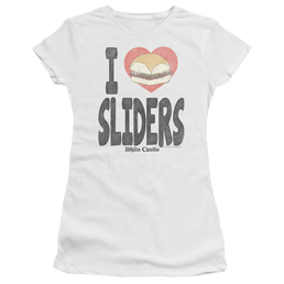 White Castle I Heart Sliders - Juniors T-Shirt Juniors T-Shirt White Castle   