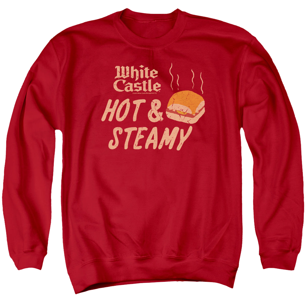 White Castle Hot & Steamy - Men's Crewneck Sweatshirt Men's Crewneck Sweatshirt White Castle   