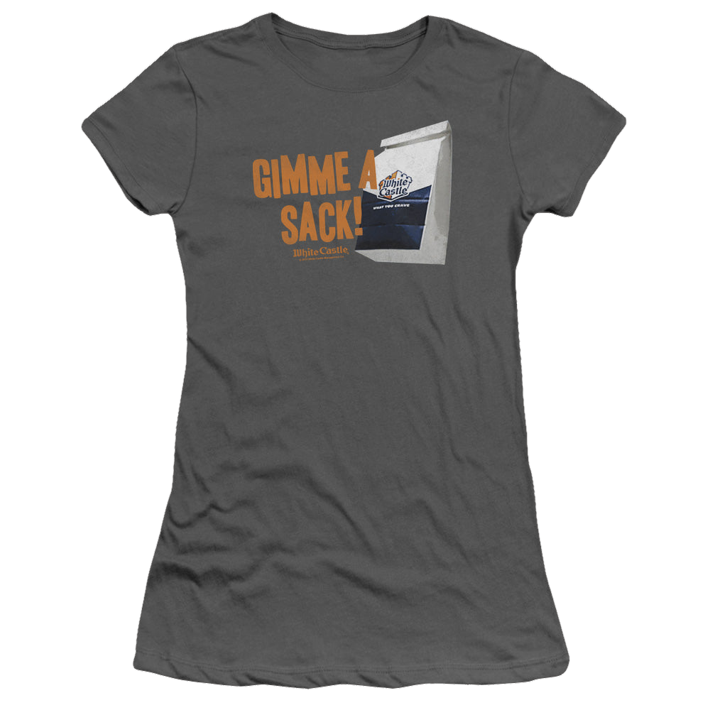 White Castle Gimmie A Sack - Juniors T-Shirt Juniors T-Shirt White Castle   