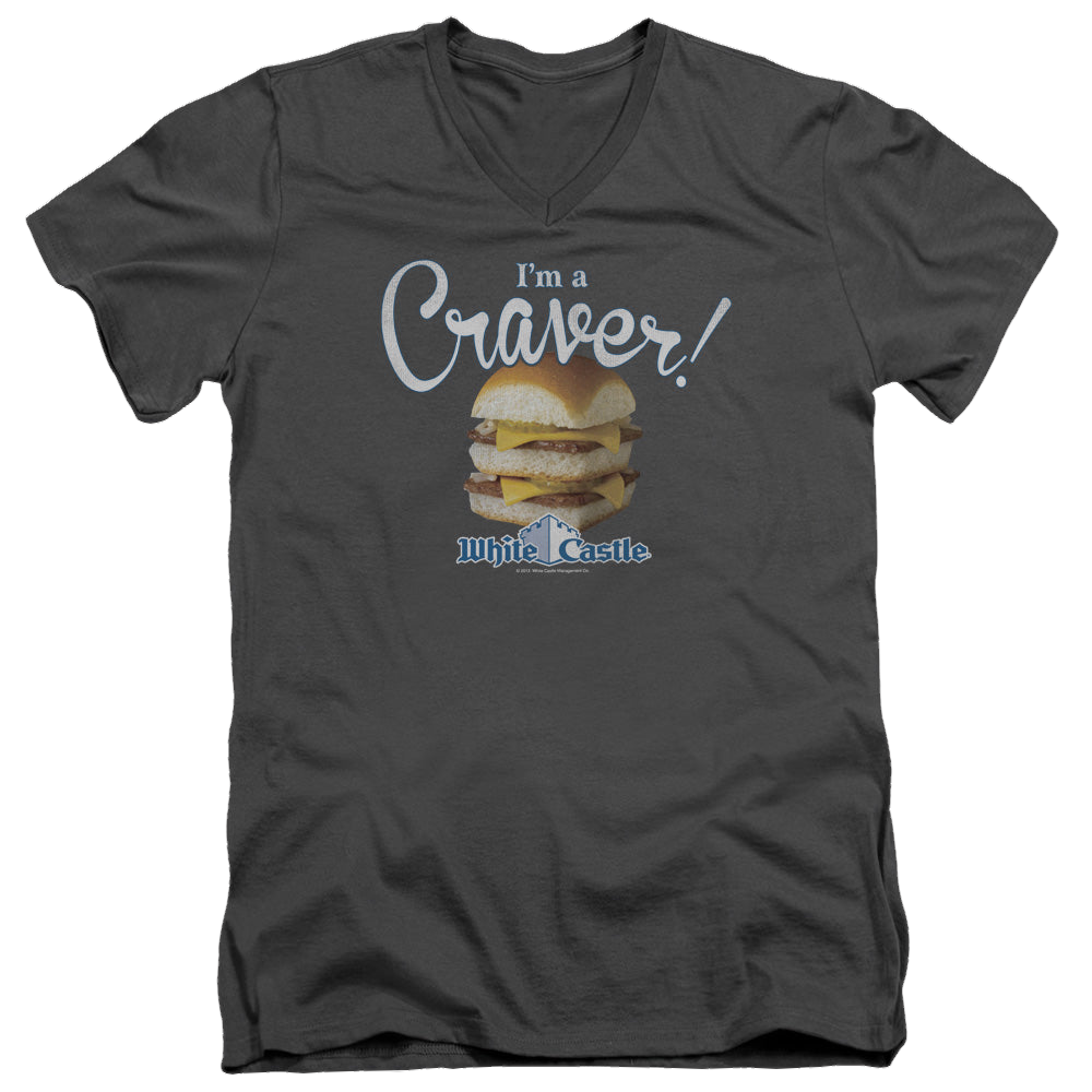 White Castle Craver - Men's V-Neck T-Shirt Men's V-Neck T-Shirt White Castle   