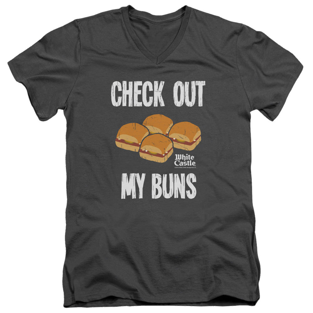 White Castle My Buns - Men's V-Neck T-Shirt Men's V-Neck T-Shirt White Castle   
