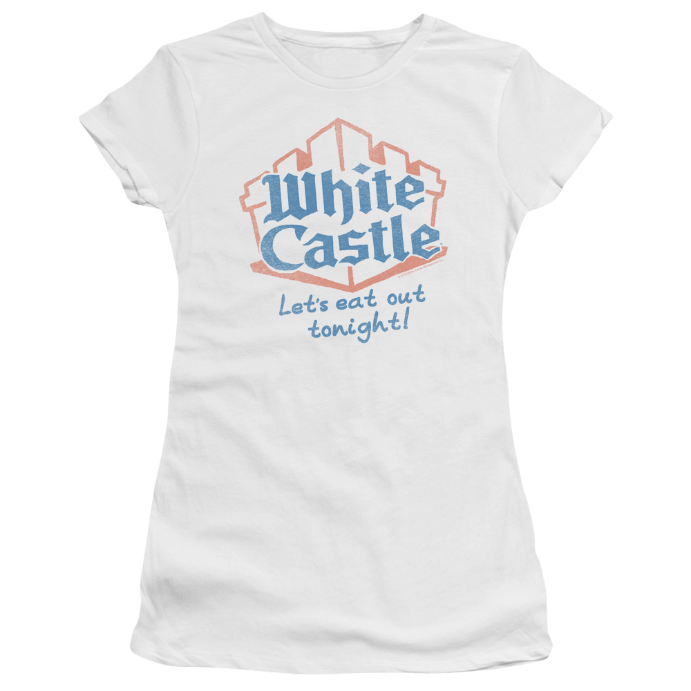White Castle Lets Eat - Juniors T-Shirt Juniors T-Shirt White Castle   
