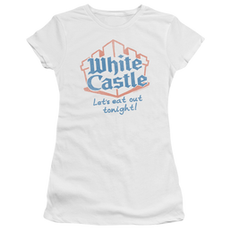 White Castle Lets Eat - Juniors T-Shirt Juniors T-Shirt White Castle   