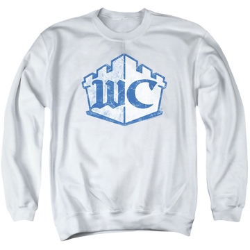 White men's crewneck sweatshirt with White Castle Monogram graphic