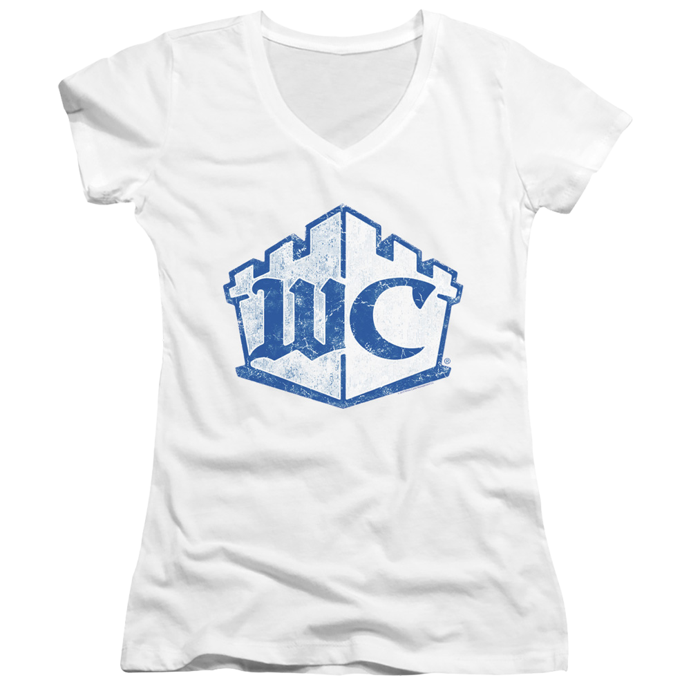 White Castle Monogram - Juniors V-Neck T-Shirt Juniors V-Neck T-Shirt White Castle   