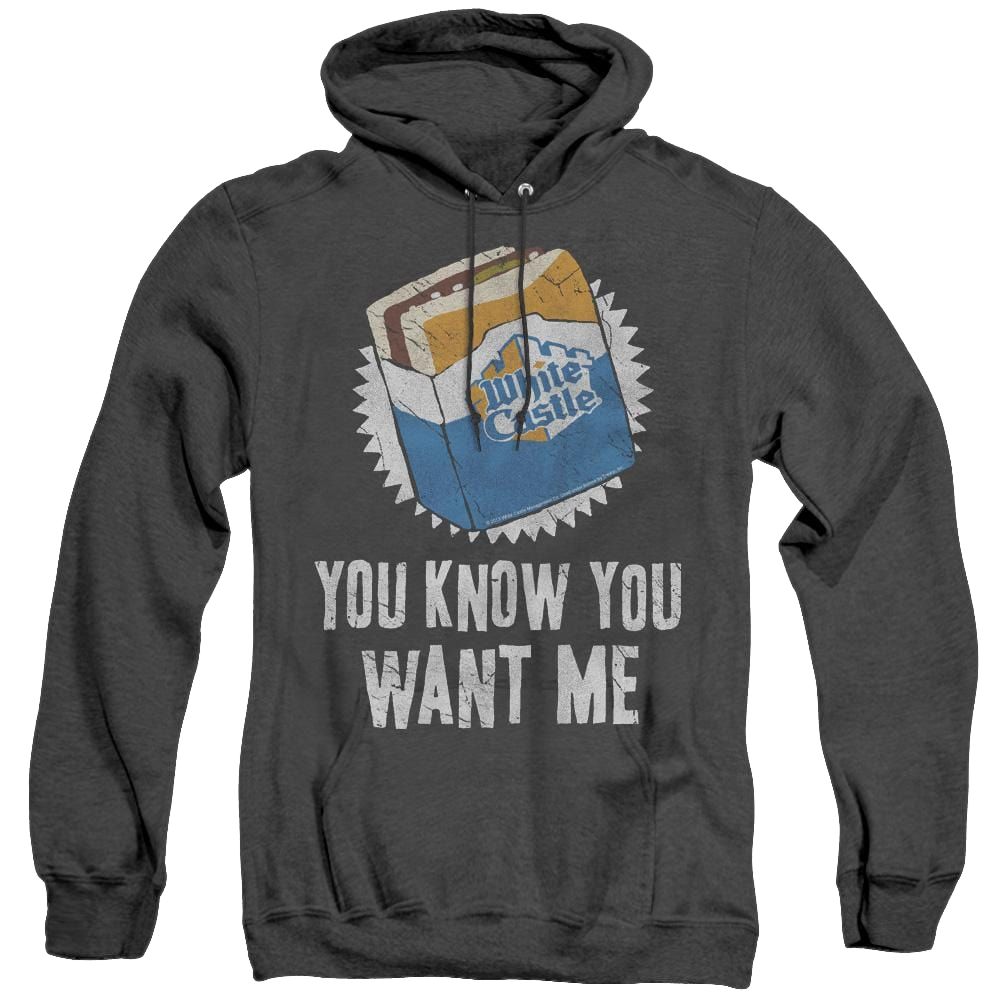 White Castle Want Me - Heather Pullover Hoodie Heather Pullover Hoodie White Castle   