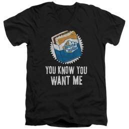 White Castle Want Me - Men's V-Neck T-Shirt Men's V-Neck T-Shirt White Castle   