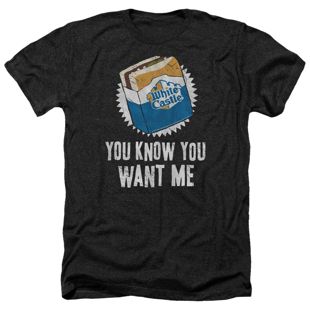 White Castle Want Me - Men's Heather T-Shirt Men's Heather T-Shirt White Castle   