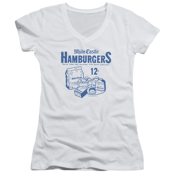 White Castle 12 Cents - Juniors V-Neck T-Shirt Juniors V-Neck T-Shirt White Castle   