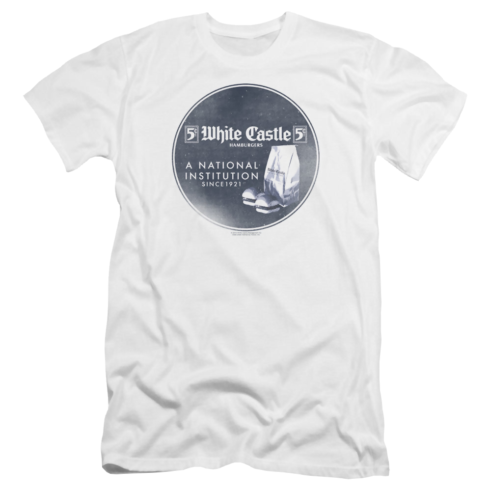 White Castle National Institution - Men's Premium Slim Fit T-Shirt Men's Premium Slim Fit T-Shirt White Castle   