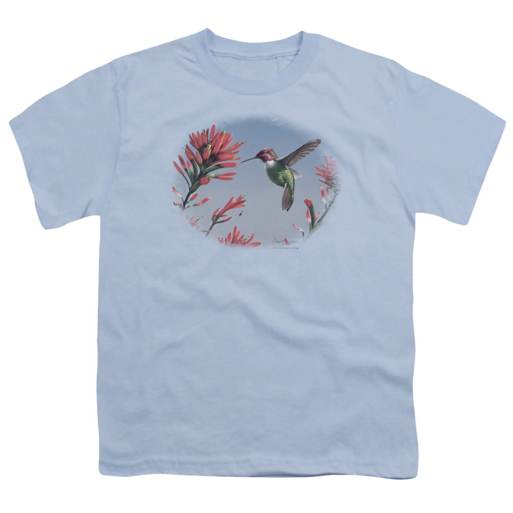 Wild Wings Annas Hummingbird - Youth T-Shirt Youth T-Shirt (Ages 8-12) Wild Wings   