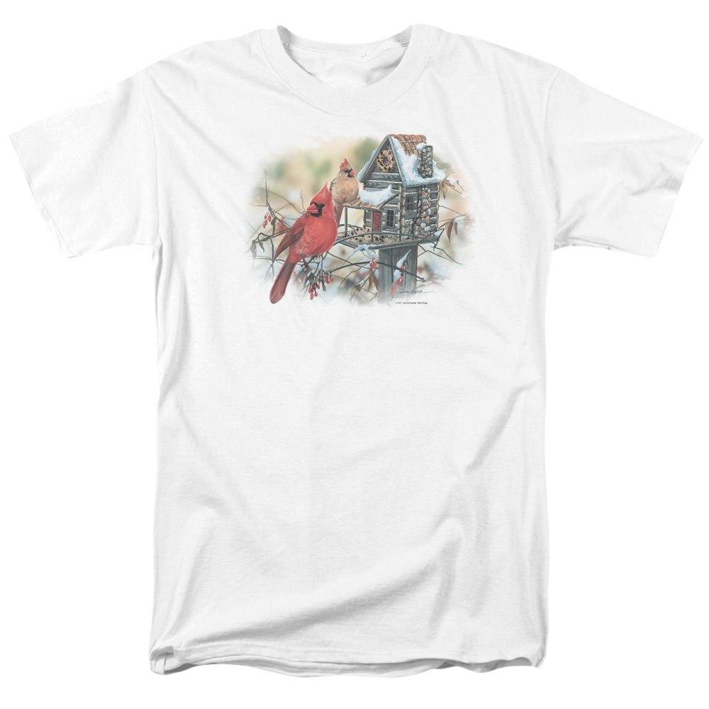 Wild Wings Cardinals Rustic Retreat - Men's Regular Fit T-Shirt Men's Regular Fit T-Shirt Wild Wings   