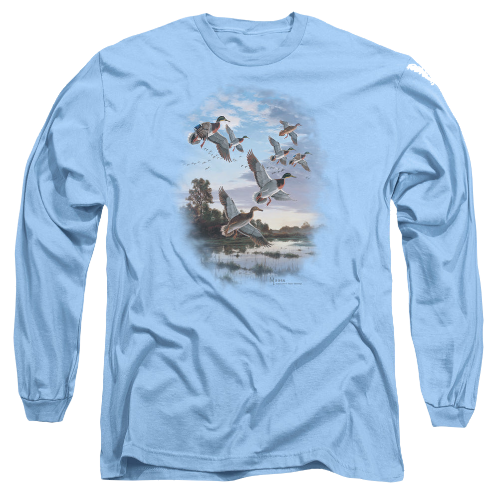 Wild Wings Evening Flight Mallards - Men's Long Sleeve T-Shirt Men's Long Sleeve T-Shirt Wild Wings   